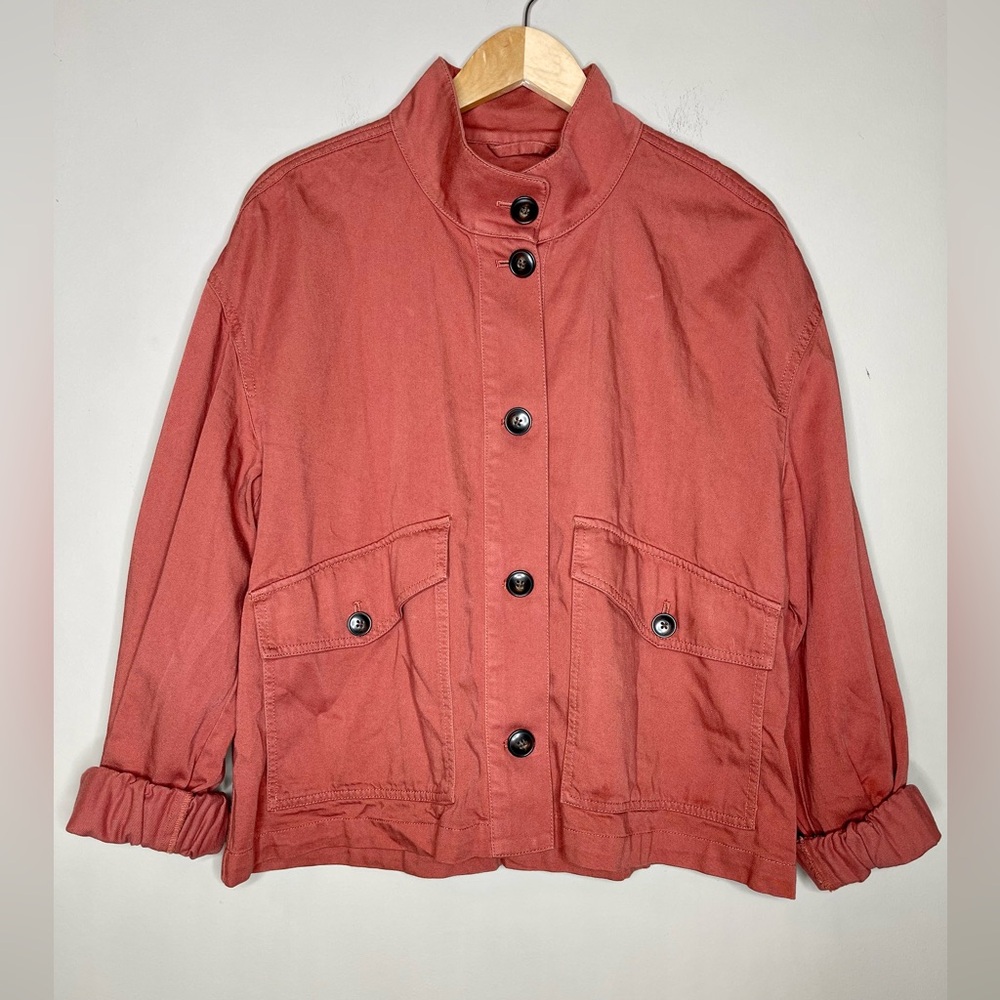Madewell Bayview Balloon-Sleeve Jacket in Weathered Brick Size Large